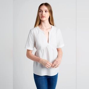 NWT Modcloth crisp ivory hue cotton blouse